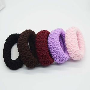 DDA2068 Neue Frauen Haarschmuck Einfarbige Haar gummis Band Dick <span class=keywords><strong>Messy</strong></span> <span class=keywords><strong>Bun</strong></span> Scrunch ies Mädchen Elastischer Stoff Jacquard Haars eil - Product Image 2