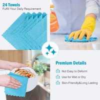 Paño de Limpieza de Microfibra Reutilizable, Suave, Absorbente, Sin Pelusas, Toallas de Limpieza para Cocina, Uso Múltiple
