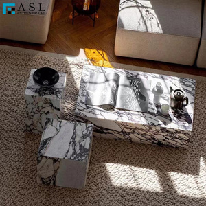 Mesa de Centro Redonda de Mármol Calacatta Viola con Estructura Metálica, Diseño Moderno <span class=keywords><strong>2022</strong></span> - Product Image 5