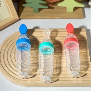 <span class=keywords><strong>Biberon</strong></span> cuillère distributeur de nourriture pour bébé en silicone sans BPA avec base ventouse, pour céréales et riz - Product Image 1
