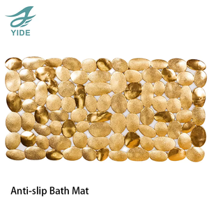 <span class=keywords><strong>Tapis</strong></span> de porte YIDE en gros en plastique jaune doré imperméable carré Pvc antidérapant <span class=keywords><strong>tapis</strong></span> de salle de bain à bulles de <span class=keywords><strong>baignoire</strong></span> - Product Image 1