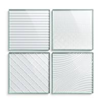 Verre trempé sérigraphié motif points en céramique, logo personnalisé pour cloison de porte, douche, décoration, vente en gros