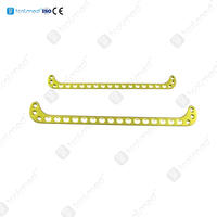 Plaque fémorale distale double orthopédique vétérinaire pour fixation de fracture du fémur avec vis à os 2.0/2.7mm