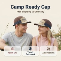Gorra de camping de nailon personalizada al por mayor, de moda, de secado rápido, transpirable, ligera, con estructura de malla y visera plana, para ciclismo