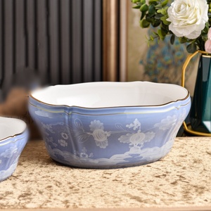 Hot Selling European Ceramic Eco-Friendly 7+10 inch Salad Bowl <b>Dinnerware</b> Set for Home Use and Party - Product Image 4