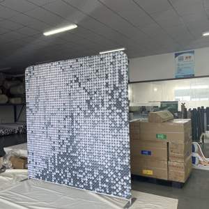 8 ft Tension <span class=keywords><strong>Tissu</strong></span> Portable Pop up Toile de Fond Salon Présentoir Exposition Mur <span class=keywords><strong>Banne</strong></span> - Product Image 3