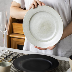 Fabrication d'assiettes en céramique givrées mates en <span class=keywords><strong>terre</strong></span> <span class=keywords><strong>cuite</strong></span> de style japonais-parfaites pour le dîner, la salade, les tasses à dessert - Product Image 4