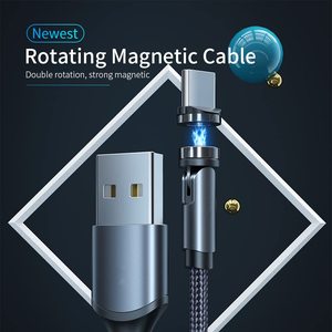 2023 Cable magnético personalizado 3 en 1 Cable Usb 3a carga rápida 360 rotación tipo C/ILUMINACIóN/micro Cable DE DATOS Usb Cable cargador - Product Image 5