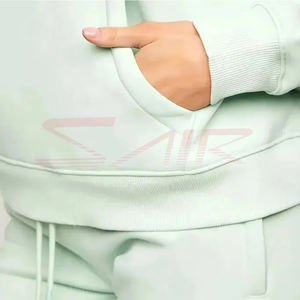 Sweats à capuche surdimensionnés personnalisés pour femmes pulls à capuche sweats à manches longues polaire automne hiver vêtements hauts avec poche - Product Image 3