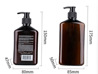 Bouteille en plastique de shampooing de revitalisant pour cheveux vide de haute qualité 500ml bouteilles en plastique PET cosmétiques rondes avec logo personnalisé