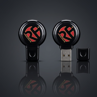 Memorias USB Giratorias Personalizadas al por Mayor con Logotipo, 128GB, 64GB, 32GB, 16GB, 8GB, 4GB, Pendrives, Memorias USB