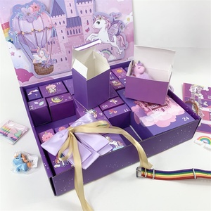 Caja de regalo personalizada para niñas, calendario de cuenta atrás de Navidad de 24 días, regalos, accesorios de unicornio a la moda, caja de calendario de Adviento para niños - Product Image 4