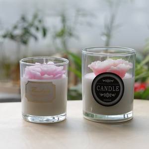 Portavelas de Tulipán Vacío con Logotipo Personalizado, Vaso de Vidrio para Decoración del Hogar con Tapa de Bambú, Frasco de Vidrio de Lujo para Velas - Product Image 2