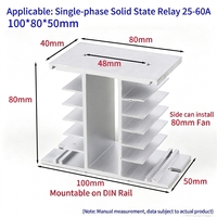 Universal Simple Single Three-phase Solid State Relay Thyristor Heat Sink Aluminium Alloy Aluminium Murni Tahan Lama Tahan Panas Kuat