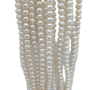 Perlas Redondas de Agua Dulce Naturales de Color Blanco, Collar de Perlas Auténticas de 40 cm, Clásico para Mujer - Product Image 2