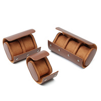 Boîte de rangement de montres de luxe personnalisée avec logo, en cuir PU, artisanale, 1 à 3 emplacements, étui de protection, boîte de voyage élégante