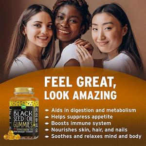 Hot Bán Nhà Máy Trực Tiếp Bán Đen Hạt Giống Gummies Halal Số Lượng Lớn Blueberry Hữu Cơ Đen Hạt Giống Dầu Gummies Nhãn Hiệu Riêng - Product Image 3