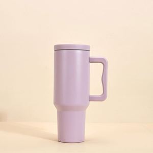 Car H4.0 <b>Handle</b> Travel <b>Tumbler</b> <b>40oz</b> Double Wall Stainless Steel Leak-Proof Vacuum Mug Lid Straw Anti-Slip ODM Custom Logo 6-12 - Product Image 3