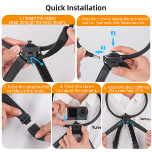 Support de cou magnétique réglable à dégagement rapide pour DJI Osmo Nano/<span class=keywords><strong>Action</strong></span> 6, accessoires de fixation frontale pour vue à la première personne - Product Image 2