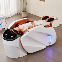 Lit de massage électrique pour shampoing, lit de spa capillaire, fauteuil de lavage pour salon de coiffure avec thérapie de la tête