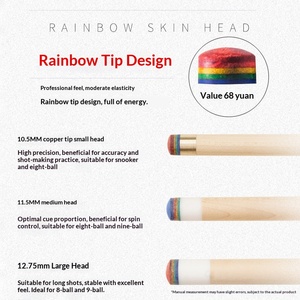 Queue de billard Storm Maple 1/2 Split, pointe fine noire, pour billard américain Black <span class=keywords><strong>8</strong></span>, pointe large, pour billard chinois Black <span class=keywords><strong>8</strong></span>, 11.5, et billard à neuf boules - Product Image 4