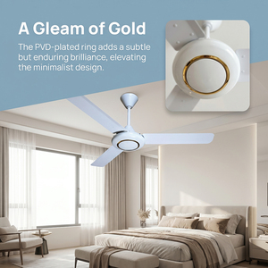 Ventilador de Techo <span class=keywords><strong>JUBER</strong></span> de 56 Pulgadas con 3 Aspas, Motor de CC de Cobre Puro, Funcionamiento Silencioso de 30-34 dB y Colores Personalizables al por Mayor - Product Image 3