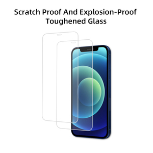 Protettore dello schermo in <span class=keywords><strong>vetro</strong></span> temperato bianco 2.5D HD per <span class=keywords><strong>iPhone</strong></span> <span class=keywords><strong>11</strong></span> 12 13 14 e 12 Mini Cover per cellulare antigraffio - Product Image 5