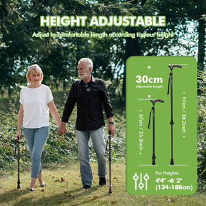 قصب المشي من ألياف الكربون كينجير للرجال والنساء خفيفة الوزن للغاية ارتفاع قابل للتعديل مع مقبض الجوز - Product Image 6