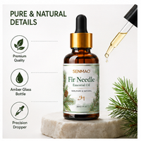 Huile Essentielle Naturelle d'Aiguilles de Sapin 100% Pure Distillée à la Vapeur Abies Sibirica pour Diffuseur d'Aromathérapie, Salle de Massage, Parfum d'Ambiance