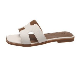 Sandales plates en similicuir pour femmes Sexynite, marron, blanc, noir, or, <span class=keywords><strong>argent</strong></span>, à bout carré ouvert, tendance, à enfiler, décontractées, pour la plage - Product Image 6