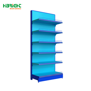 Heavy Duty <b>Metal</b> Gondola Shelf Adjustable Retail Display Rack 6 Layer Supermarket Store Shelving - Product Image 1