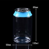 Nouvel Emballage en Plastique Transparent Rond de Qualité Alimentaire pour Chocolat, Bonbons Gélifiés, 90ML 135ML, Contenant à Capuchon à Vis