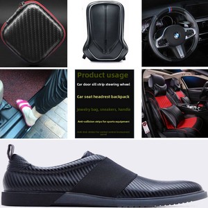 <span class=keywords><strong>Bande</strong></span> de protection <span class=keywords><strong>autocollante</strong></span> en microfibre de fibre de carbone épaissie 5m*1.2m, anti-chocs pour seuil de porte, volant et dos de siège, robuste - Product Image 5