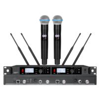 Microphone sans fil numérique professionnel ULXD24D 2 canaux 4 antennes un-à-deux cardioïde BETA58 dynamique/à condensateur XLR Lavalier