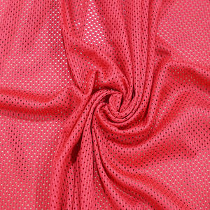 Tela de Malla Elástica 100% Poliéster con Bordado Jacquard de Ojo de Pájaro <span class=keywords><strong>para</strong></span> <span class=keywords><strong>Camisetas</strong></span> Deportivas de Niñas - Product Image 3