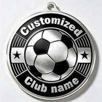 Médailles de football personnalisées en or, argent et bronze, médailles de récompense en métal avec logo, trophée de compétition sportive pour les événements de club de football