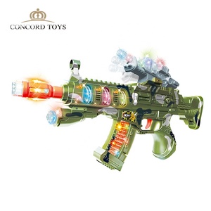 <span class=keywords><strong>Arma</strong></span> electrónica ligera y con sonido para niños, juguete para disparar, verde militar, caja de ventana GUA, embalaje, regalo para niños - Product Image 2