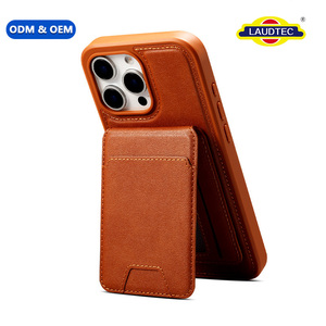 เคสโทรศัพท์ Laudtec แบบถอดได้พร้อมช่องใส่การ์ด แม่เหล็กยึดติด วัสดุ TPU+PC+PU หนังกันรอยขีดข่วน สำหรับ iPhone 15 16 Pro Max - Product Image 1