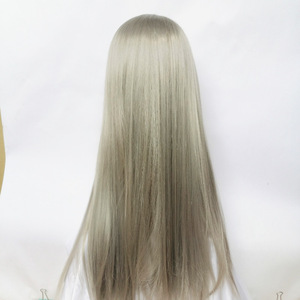 Perruque synthétique longue et <span class=keywords><strong>droite</strong></span> UMS Fashion Air Bangs pour femme, entièrement fabriquée à la machine, double trame, respirante - Product Image 6