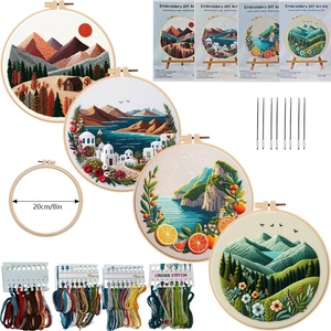 Nuevo Kit de Bordado Europeo Transfronterizo DIY, Serie Montaña y Costa Primavera/Verano, Punto de Cruz Inglés - Product Image 1