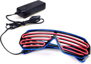 แว่นตาไฟ LED หลากสีกระพริบแต่งสำหรับงานปาร์ตี้ชุด DJ ฮาโลวีน - Product Image 6