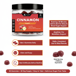 Kangherb OEM/ODM Extracto de Canela de Ceilán Sin Azúcar Añadido, Apto para Dietas Keto y Diabéticas, 60 Gomitas de Canela - Product Image 6