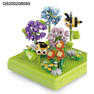 Qs Giá Rẻ Giá DIY Vườn Gạch Đặt Đồ Chơi 4 Phong Cách 593Pcs Trẻ Em Nhựa Xây Dựng Giáo Dục Khối Thiết Lập Đồ Chơi Cho Trẻ Em Quà Tặng - Product Image 2