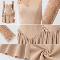 Nouvelle Robe Élégante Femme Printemps-Été 2027 Style Européen-Américain, Col Carré, Dentelle à Franges, Taille Haute