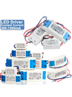 Controlador de luz LED de plástico 6W 10W 20W 36W 50W 300Ma 450Ma 600Ma 900Ma 1500Ma Transformador de lámpara de fuente de alimentación de alta corriente constante-