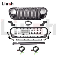 2016-2026 Jeep Wrangler JL Kit de mise à niveau de la calandre avant illimitée avec matériau ABS LED Marque Liush Garantie 1 an État neuf