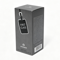 Boîtes d'emballage recyclables personnalisées en gros pour flacons de parfum et de cologne noirs pour hommes avec impression pailletée et dorée