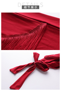Set Gonna da Ballo Latino a 3 Strati con Frange, Gonne Asimmetriche con Nappe per Donna, per Salsa, Rumba, Pratica di Danza, Sciarpa per Danza del Ventre e del Fianco - Product Image 4
