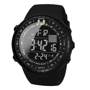 SYNOKE 9648 billige schwarze Herren Digitaluhr neueste Silikon armband Wasserdichter Kalender alte Sport uhren firma