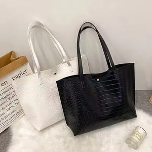 Bolsos de mano de cuero PU de gran capacidad, bolso de compras de cuero simple y moderno, bolsos de hombro para mujer - Product Image 5